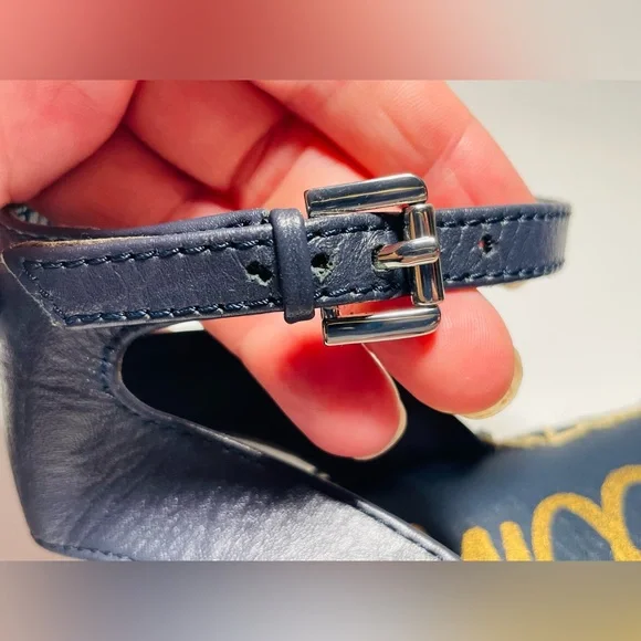 BNWOT Sam Edelman Vivian Espadrille Sandals Navy Stripe Nautical Chic Sz 7.5 - Picture 4 of 11